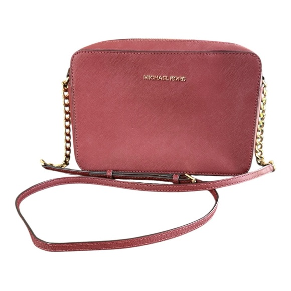 Michael Kors Jet Set East West Crossbody – Saffiano Leather In Rust - Picture 1 of 8